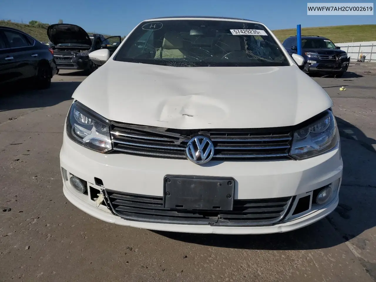 2012 Volkswagen Eos Lux VIN: WVWFW7AH2CV002619 Lot: 57429235