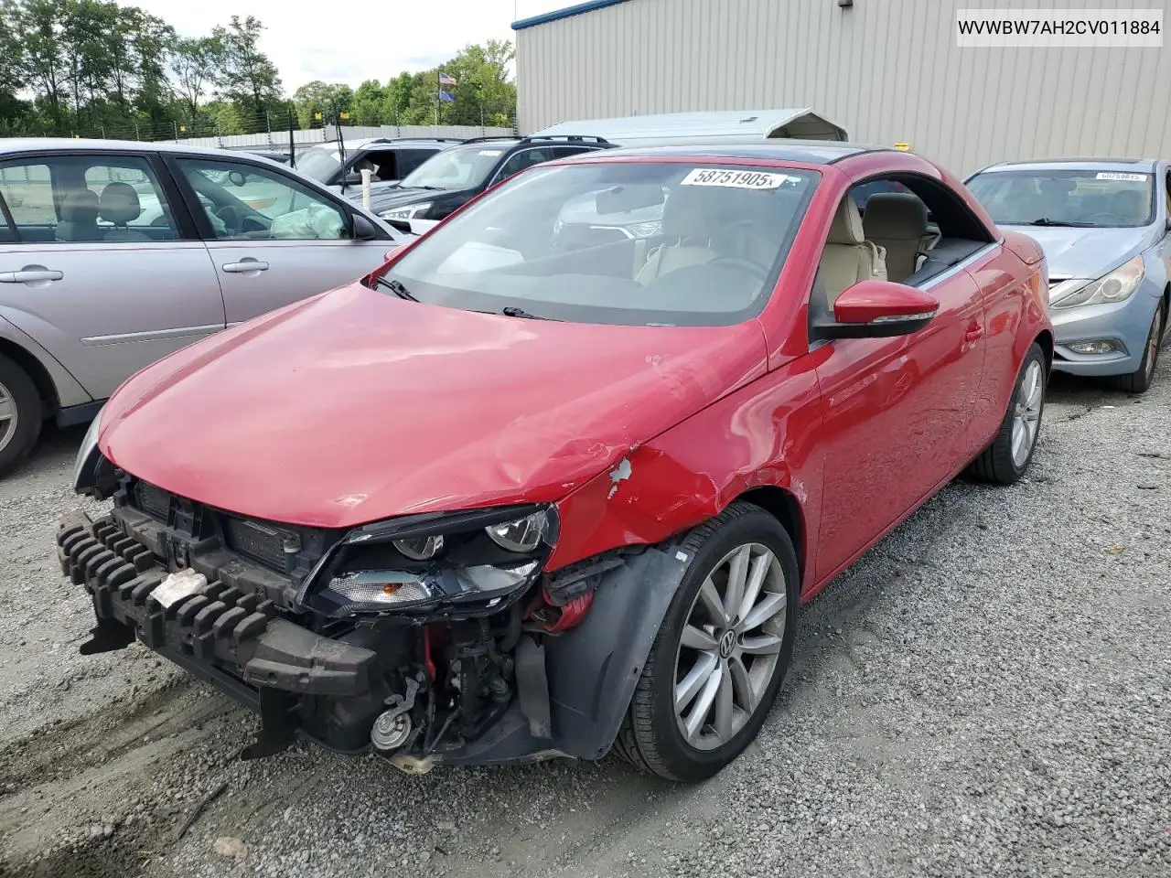 2012 Volkswagen Eos Komfort VIN: WVWBW7AH2CV011884 Lot: 58751905