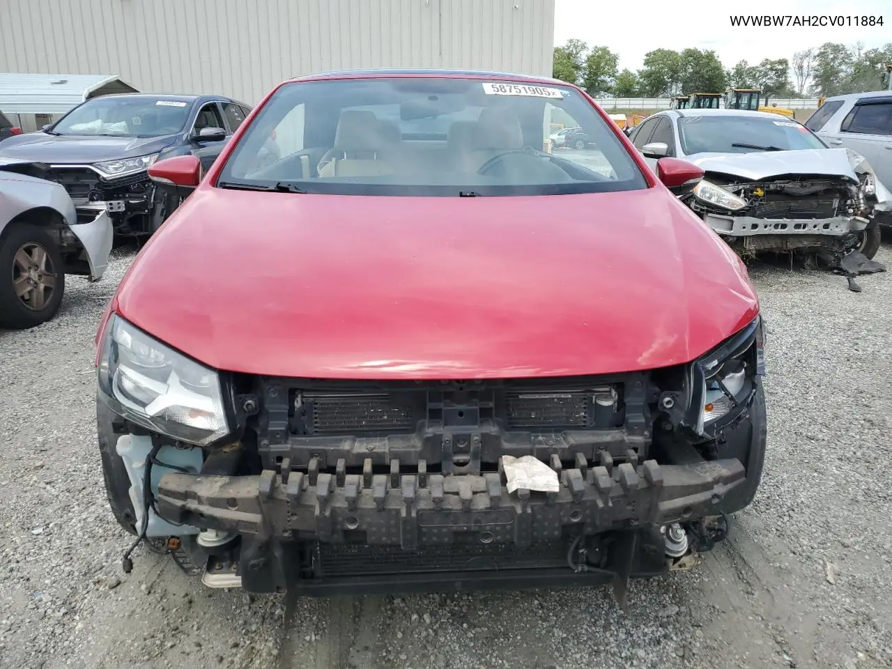 2012 Volkswagen Eos Komfort VIN: WVWBW7AH2CV011884 Lot: 58751905