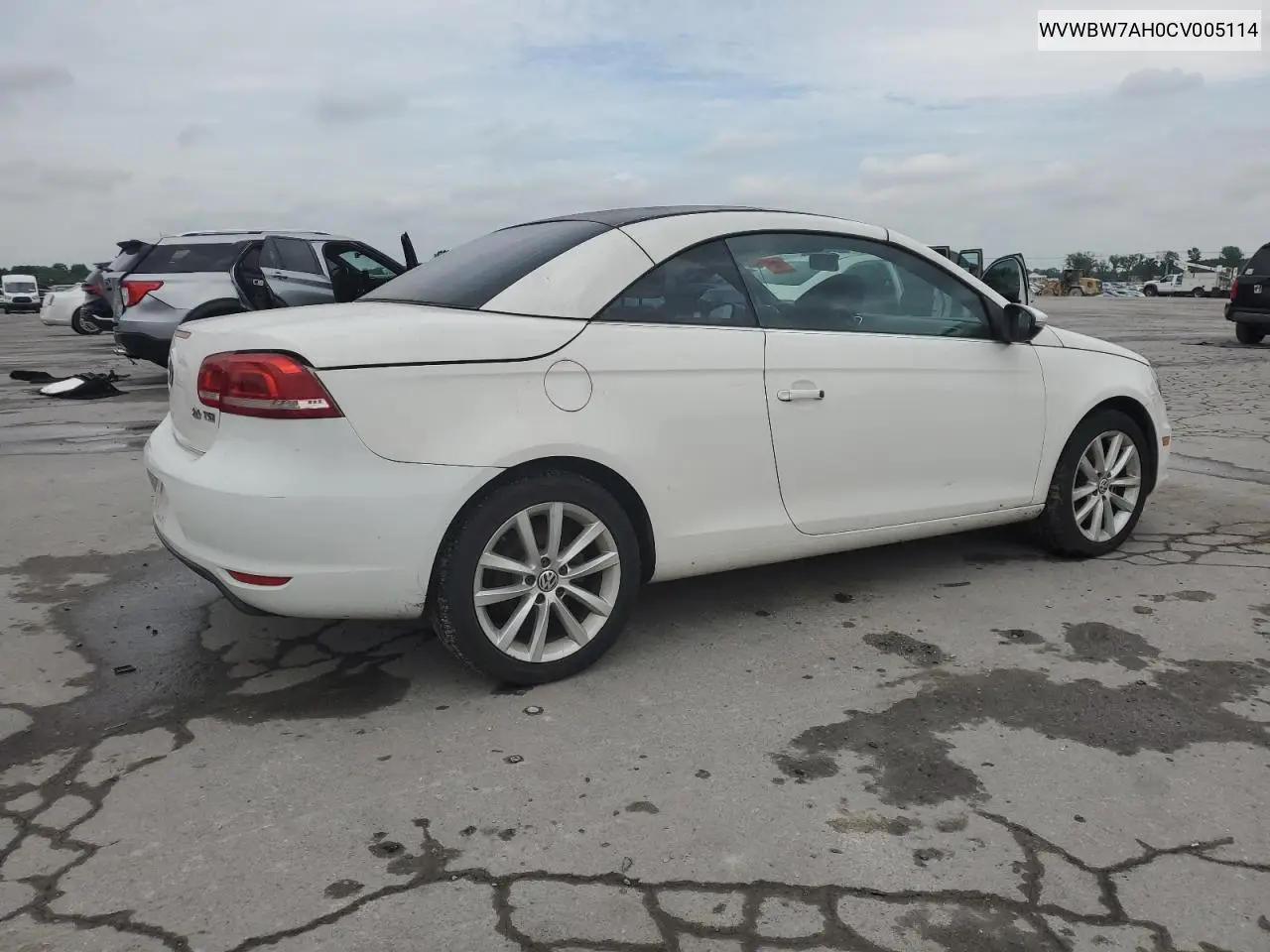 2012 Volkswagen Eos Komfort VIN: WVWBW7AH0CV005114 Lot: 58971525