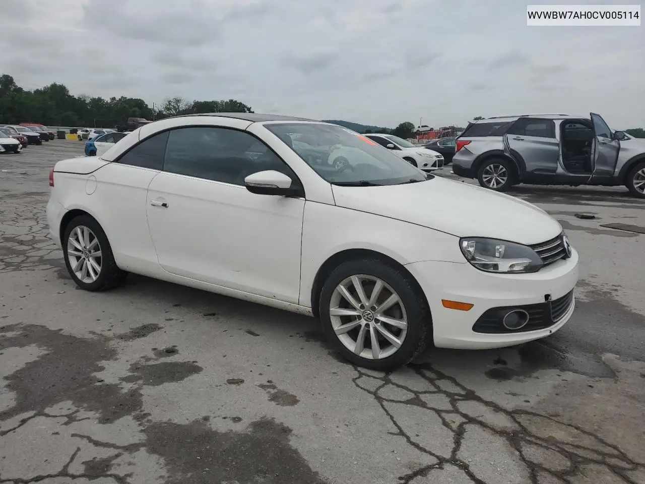 2012 Volkswagen Eos Komfort VIN: WVWBW7AH0CV005114 Lot: 58971525