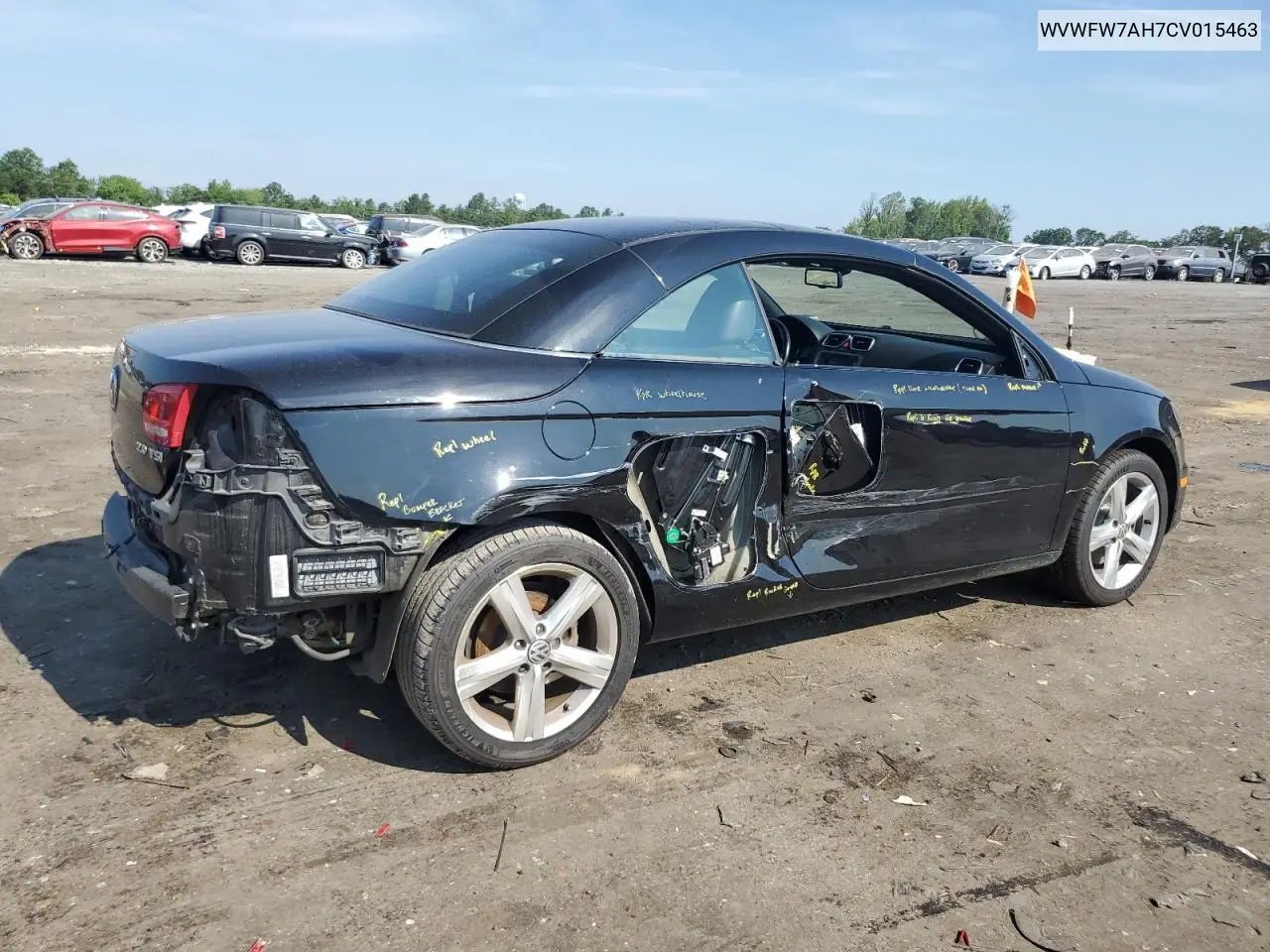 2012 Volkswagen Eos Lux VIN: WVWFW7AH7CV015463 Lot: 60909295