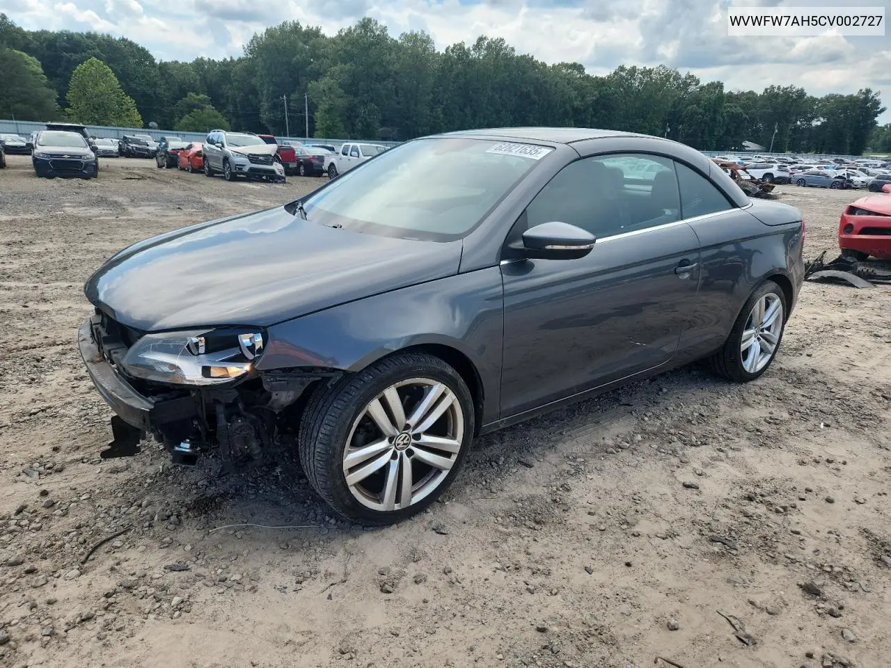 2012 Volkswagen Eos Lux VIN: WVWFW7AH5CV002727 Lot: 62821635