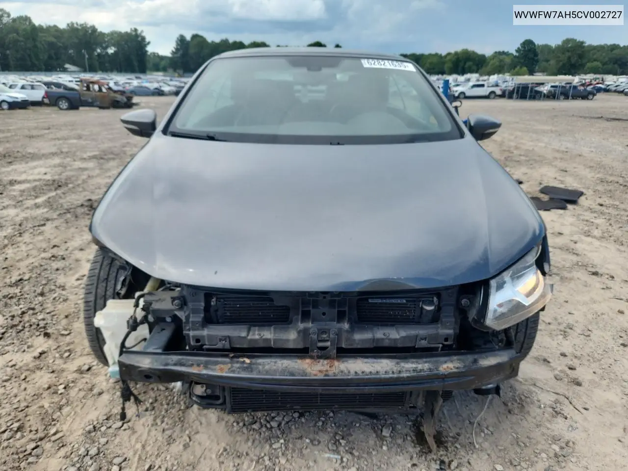 2012 Volkswagen Eos Lux VIN: WVWFW7AH5CV002727 Lot: 62821635