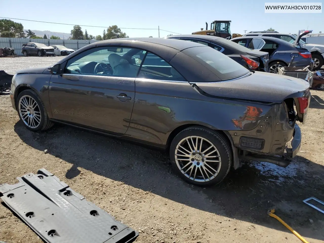 2012 Volkswagen Eos Lux VIN: WVWFW7AH3CV010728 Lot: 62939385