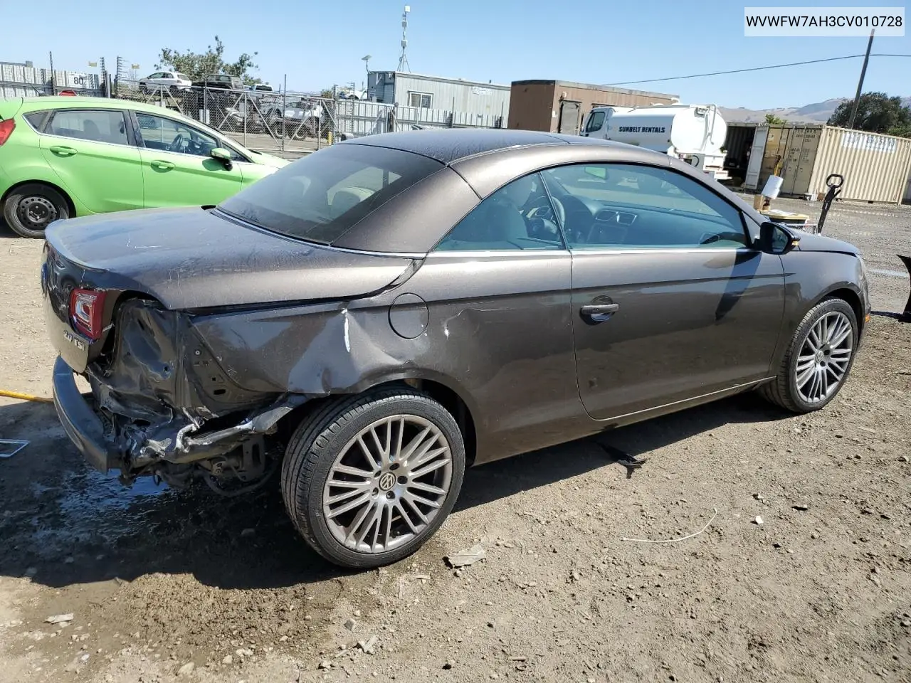 2012 Volkswagen Eos Lux VIN: WVWFW7AH3CV010728 Lot: 62939385