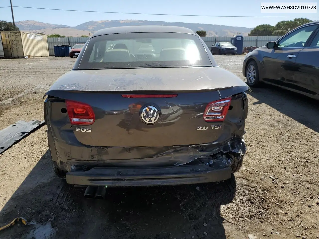 2012 Volkswagen Eos Lux VIN: WVWFW7AH3CV010728 Lot: 62939385