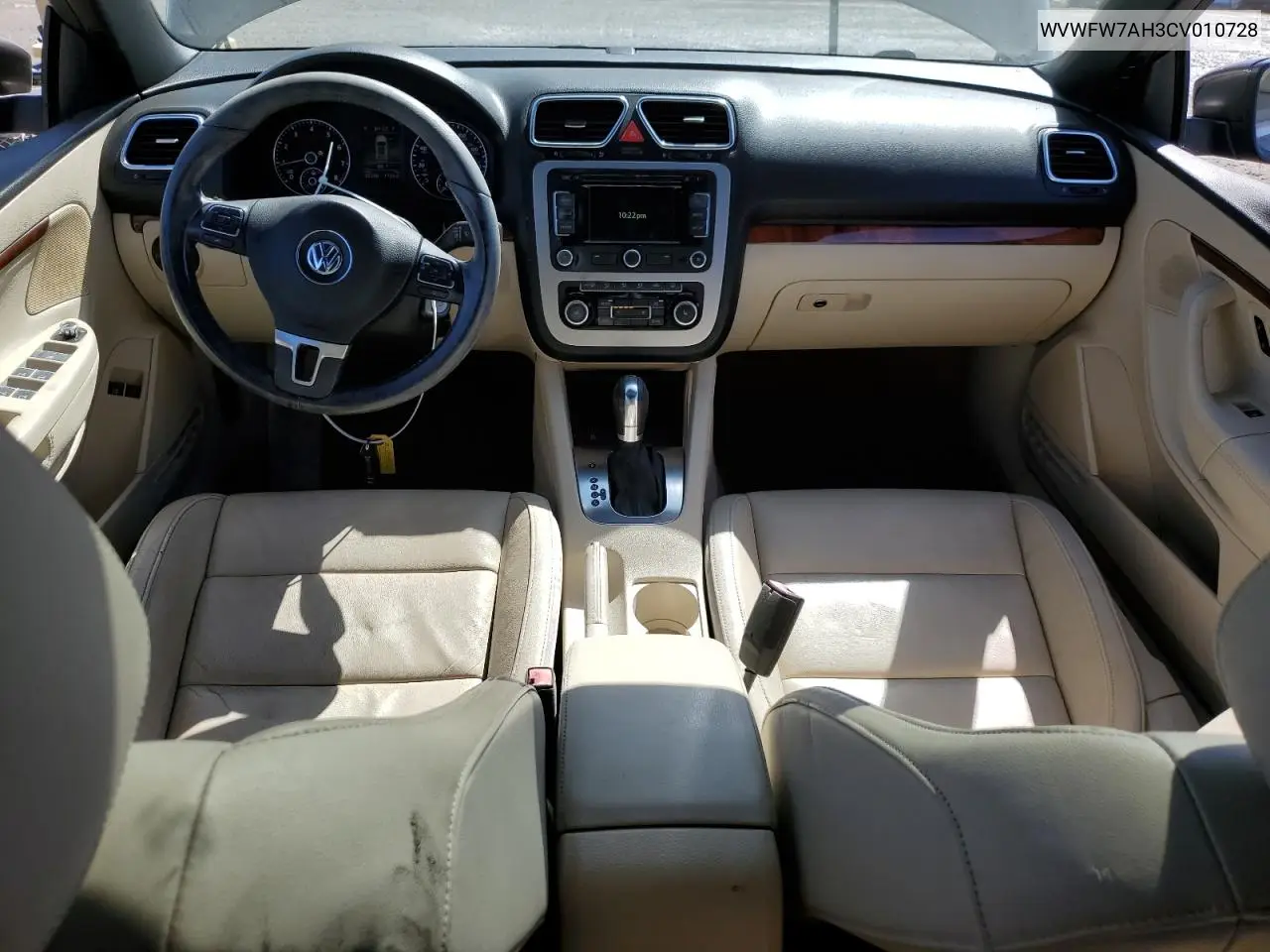 2012 Volkswagen Eos Lux VIN: WVWFW7AH3CV010728 Lot: 62939385