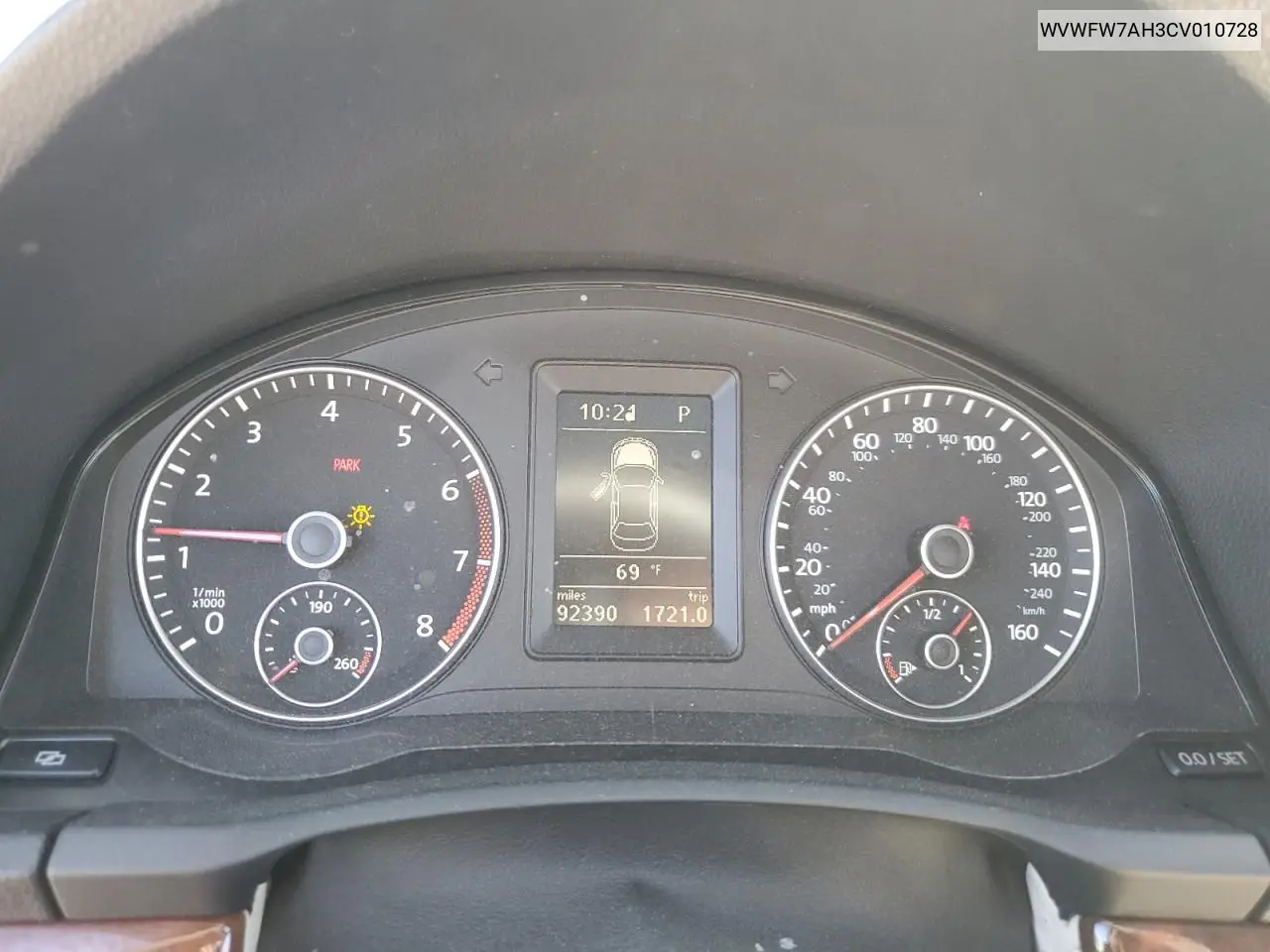 2012 Volkswagen Eos Lux VIN: WVWFW7AH3CV010728 Lot: 62939385
