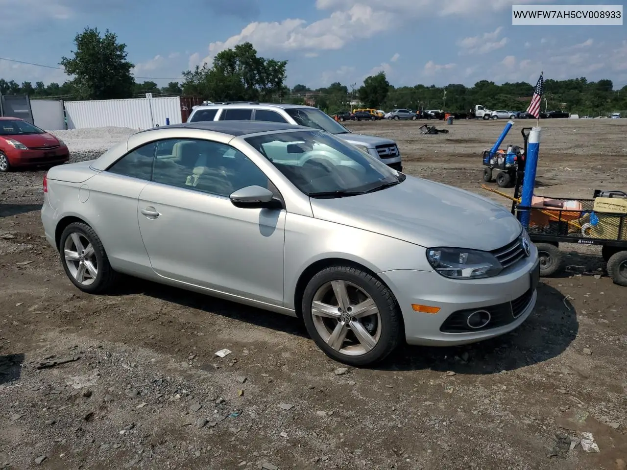 2012 Volkswagen Eos Lux VIN: WVWFW7AH5CV008933 Lot: 63298665
