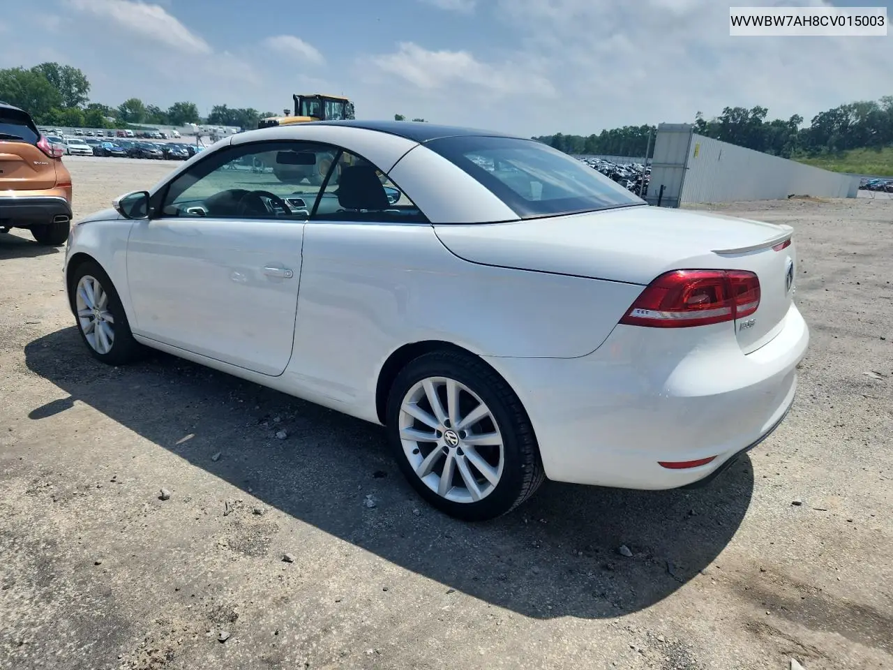2012 Volkswagen Eos Komfort VIN: WVWBW7AH8CV015003 Lot: 65983005