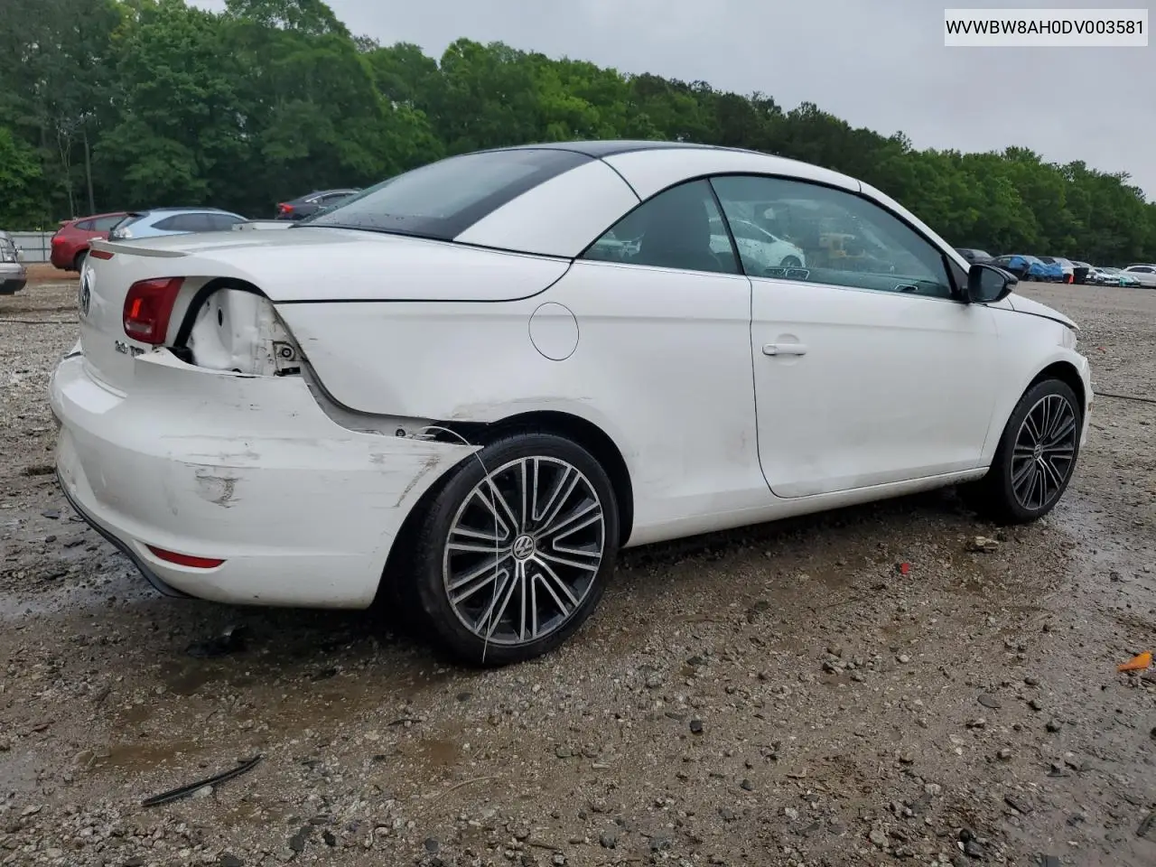 2013 Volkswagen Eos Komfort VIN: WVWBW8AH0DV003581 Lot: 54498655