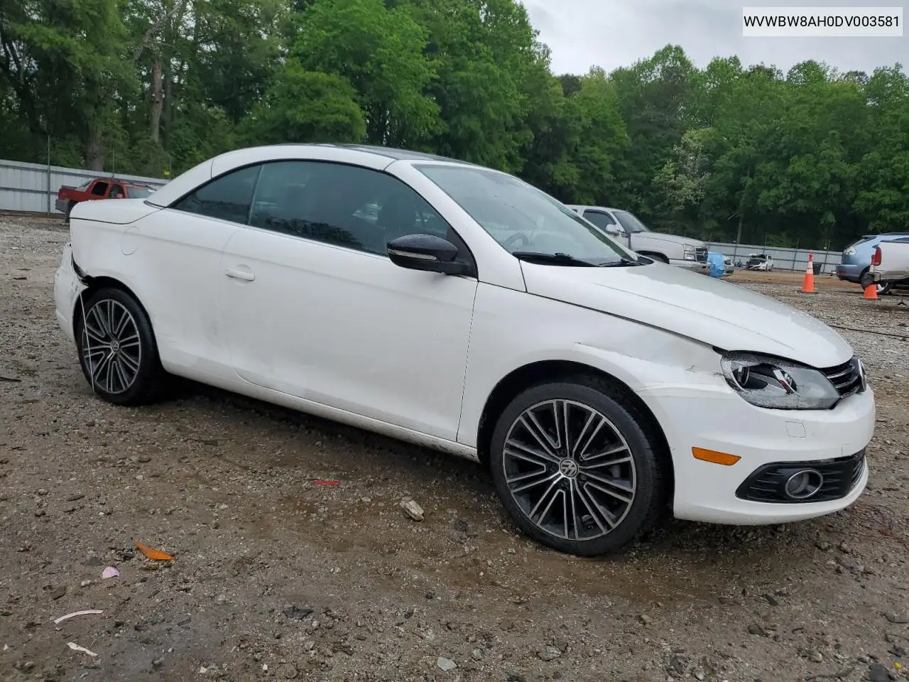 2013 Volkswagen Eos Komfort VIN: WVWBW8AH0DV003581 Lot: 54498655