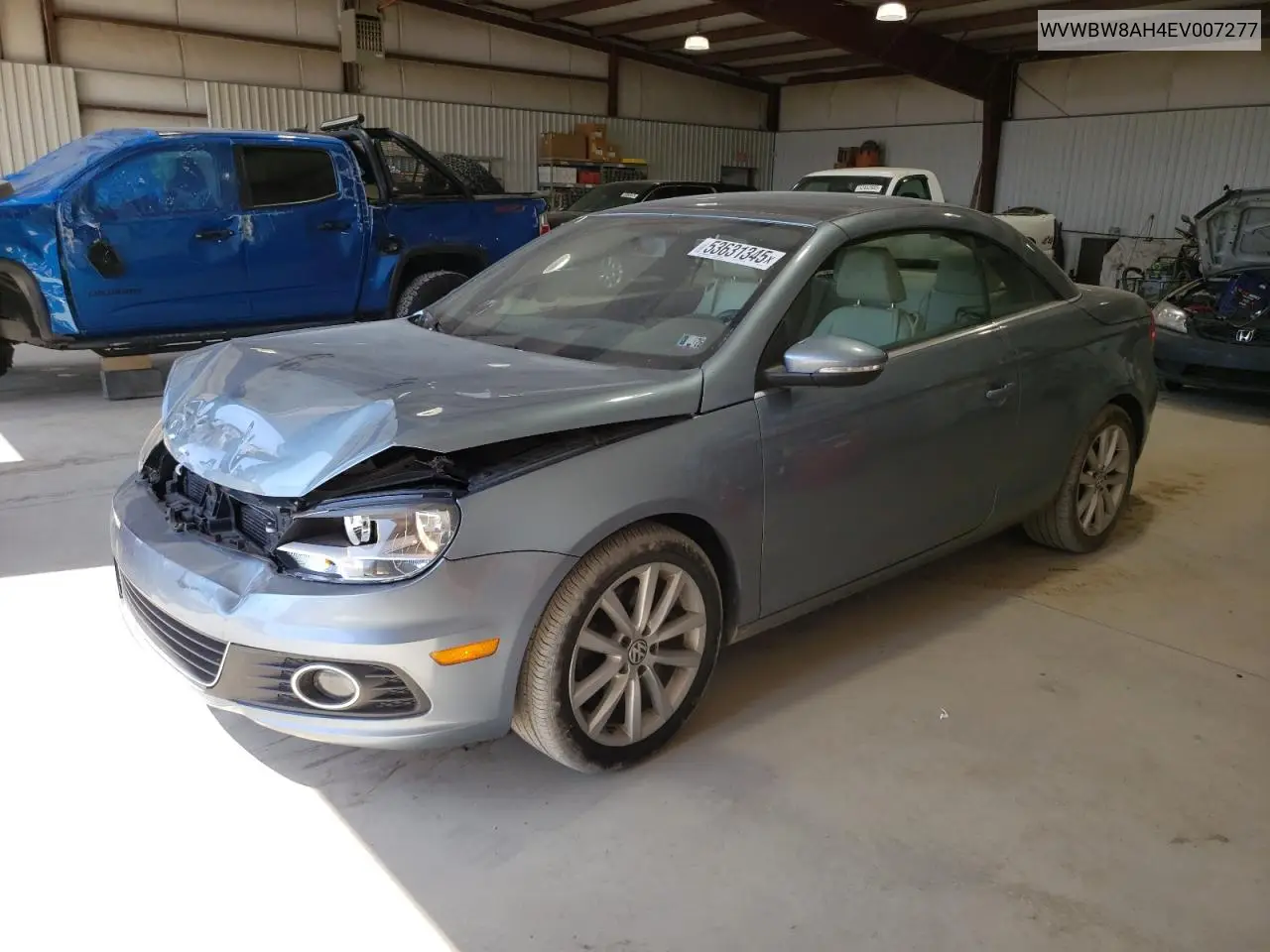 2014 Volkswagen Eos Komfort VIN: WVWBW8AH4EV007277 Lot: 53631345