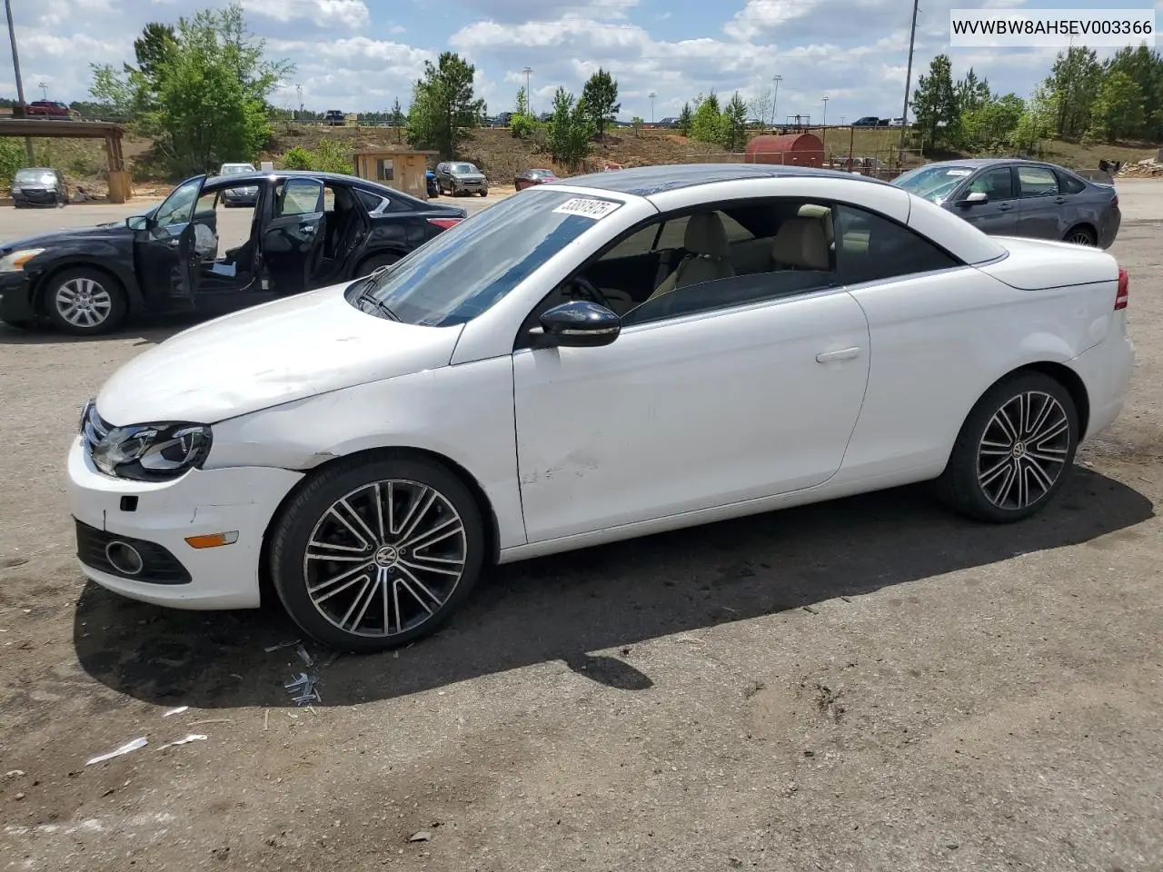 2014 Volkswagen Eos Komfort VIN: WVWBW8AH5EV003366 Lot: 53881975