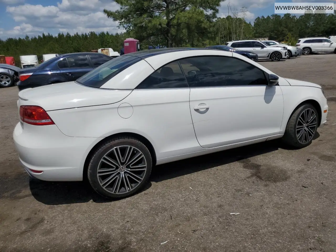 2014 Volkswagen Eos Komfort VIN: WVWBW8AH5EV003366 Lot: 53881975