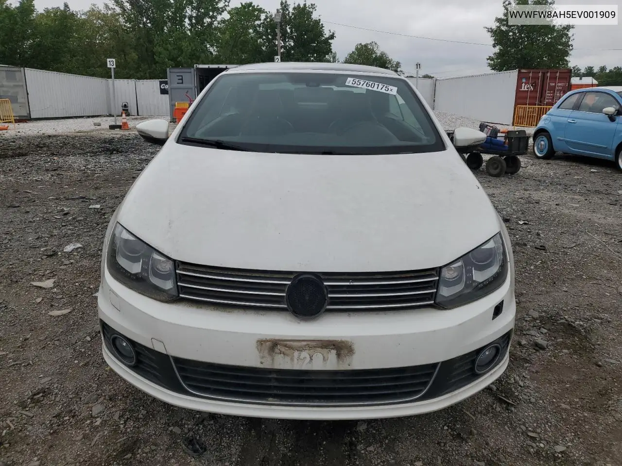 2014 Volkswagen Eos Lux VIN: WVWFW8AH5EV001909 Lot: 55760175