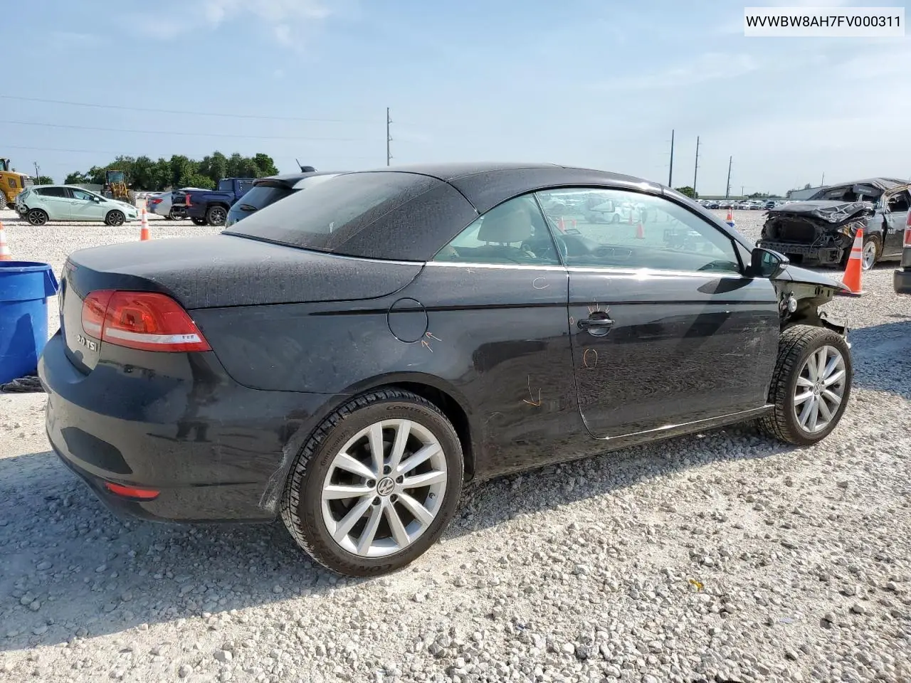 2015 Volkswagen Eos Komfort VIN: WVWBW8AH7FV000311 Lot: 56960625