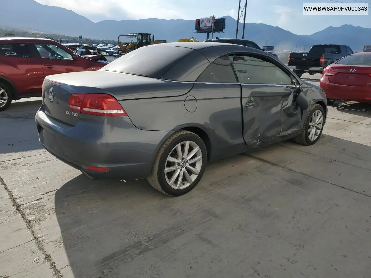 2015 Volkswagen Eos Komfort VIN: WVWBW8AH9FV000343 Lot: 62675635