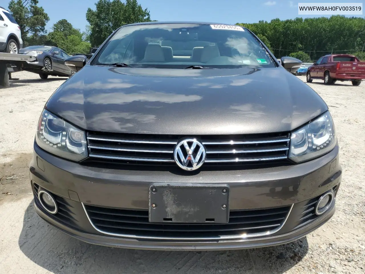 2015 Volkswagen Eos Lux VIN: WVWFW8AH0FV003519 Lot: 65923455