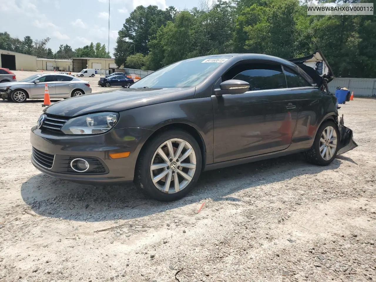 2016 Volkswagen Eos Komfort VIN: WVWBW8AHXGV000112 Lot: 64160615