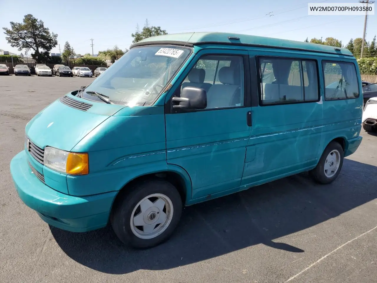 1993 Volkswagen Eurovan Mv VIN: WV2MD0700PH093580 Lot: 63420765