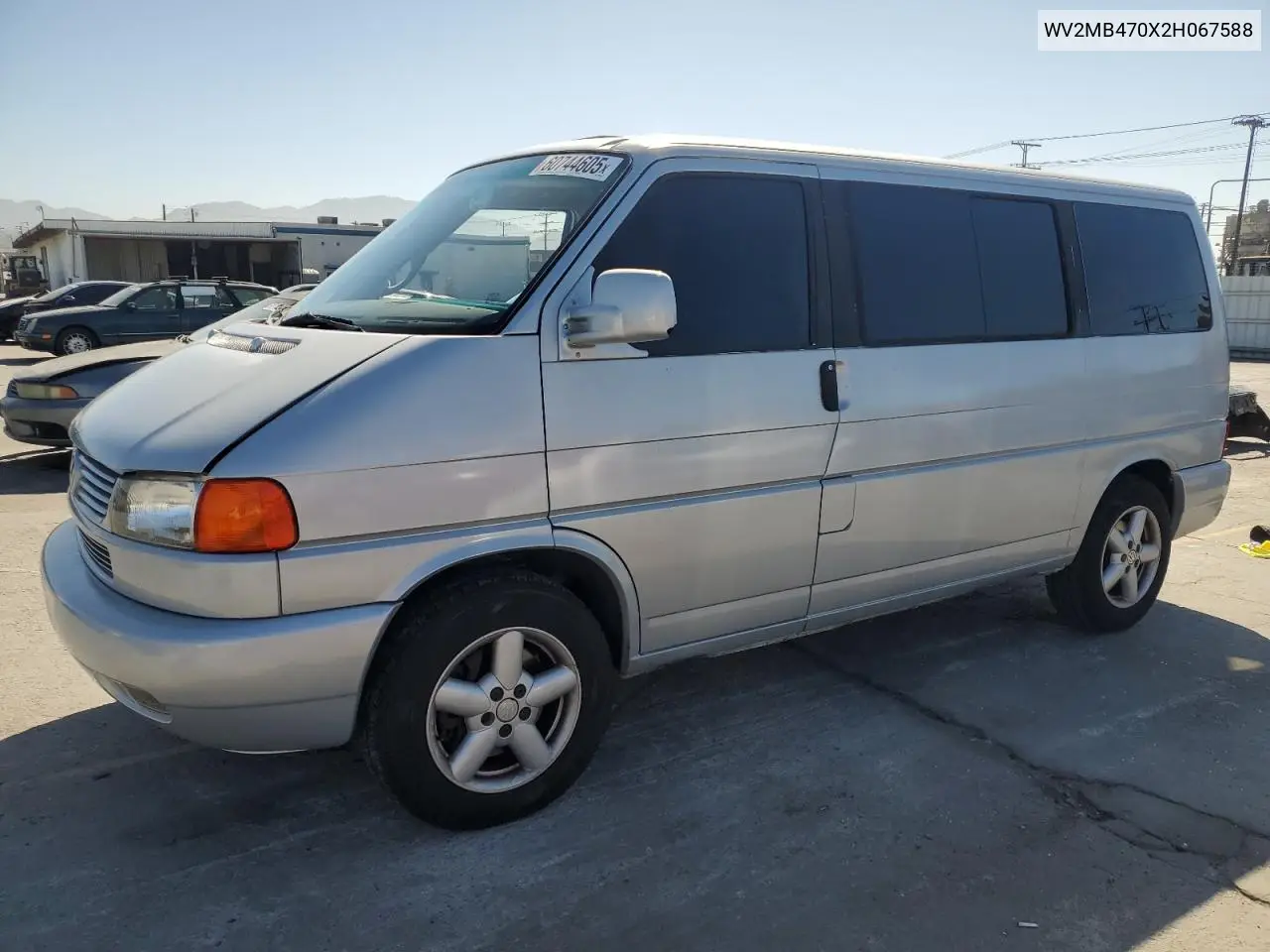 2002 Volkswagen Eurovan Mv VIN: WV2MB470X2H067588 Lot: 60744605