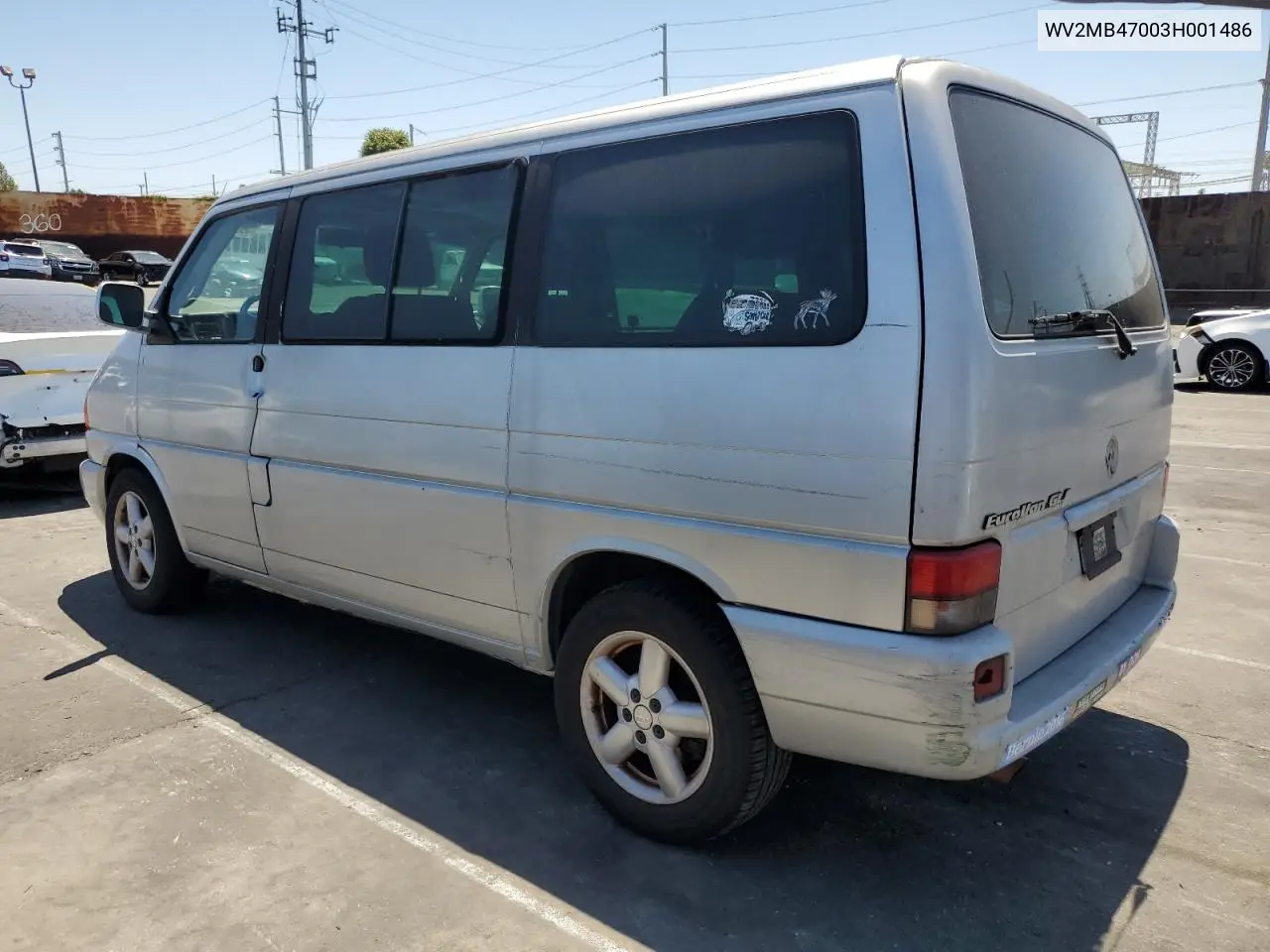 2003 Volkswagen Eurovan Mv VIN: WV2MB47003H001486 Lot: 58000665