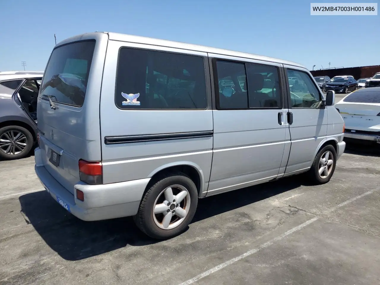2003 Volkswagen Eurovan Mv VIN: WV2MB47003H001486 Lot: 58000665