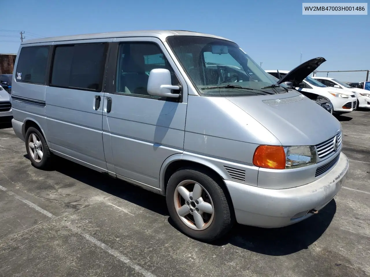 2003 Volkswagen Eurovan Mv VIN: WV2MB47003H001486 Lot: 58000665