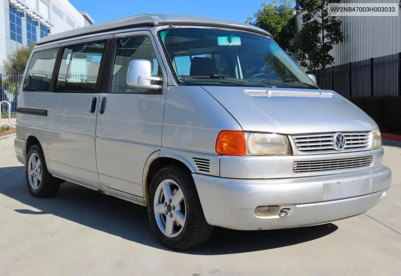 2003 Volkswagen Eurovan Mv VIN: WV2NB47003H003033 Lot: 59629785