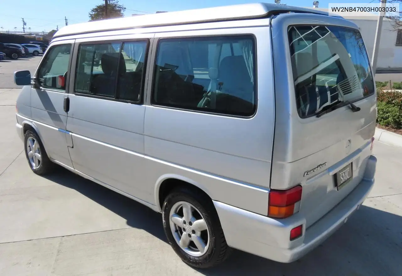 2003 Volkswagen Eurovan Mv VIN: WV2NB47003H003033 Lot: 59629785