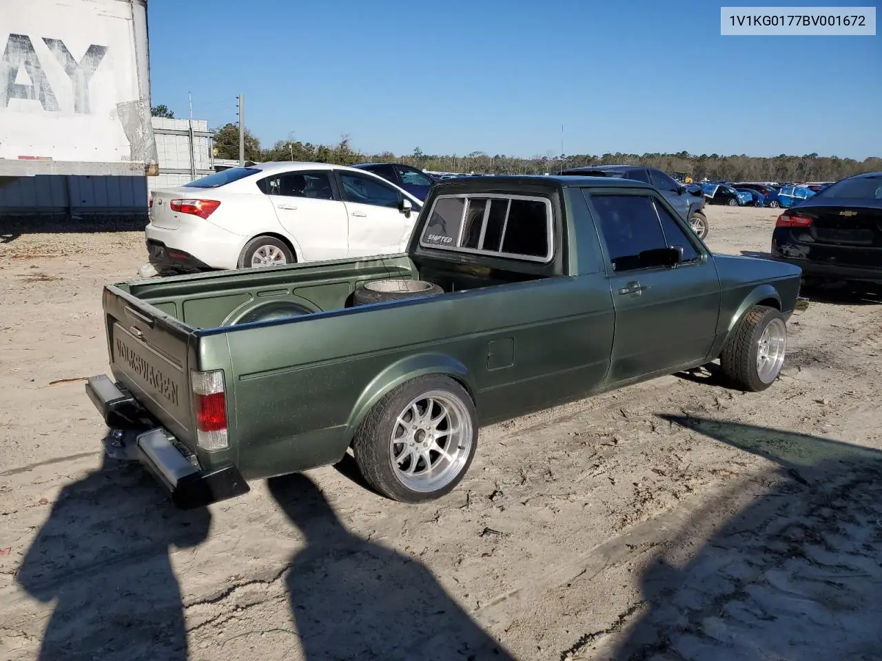 1981 Volkswagen Rabbit Truck VIN: 1V1KG0177BV001672 Lot: 49128945
