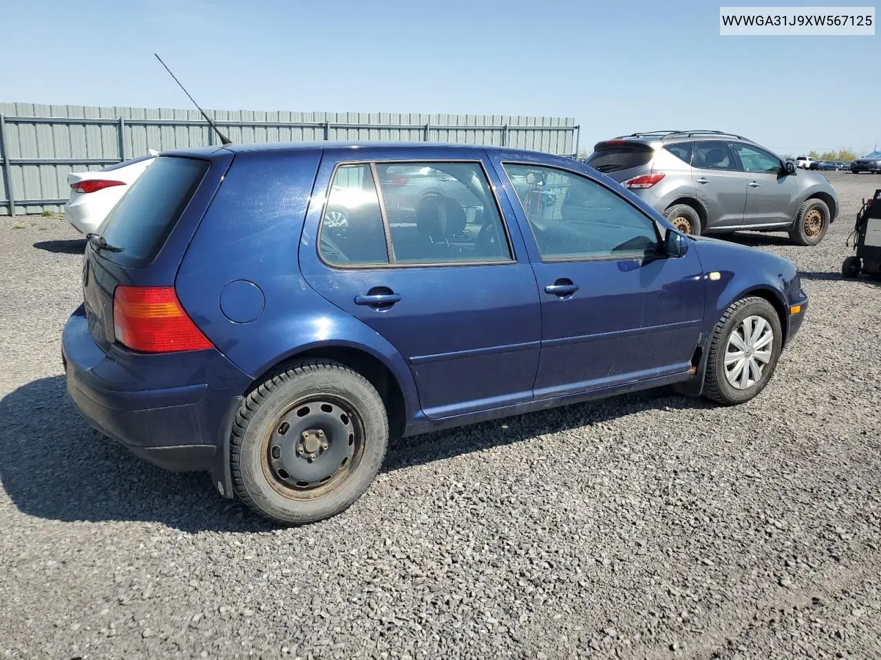 1999 Volkswagen Golf Gls VIN: WVWGA31J9XW567125 Lot: 56462285