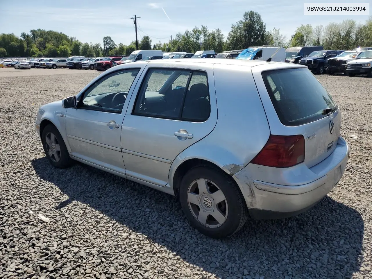 2001 Volkswagen Golf Gls VIN: 9BWGS21J214003994 Lot: 57911715