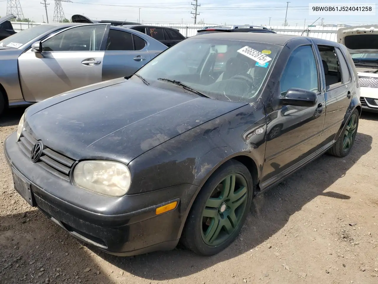 2002 Volkswagen Golf Gls VIN: 9BWGB61J524041258 Lot: 56652815