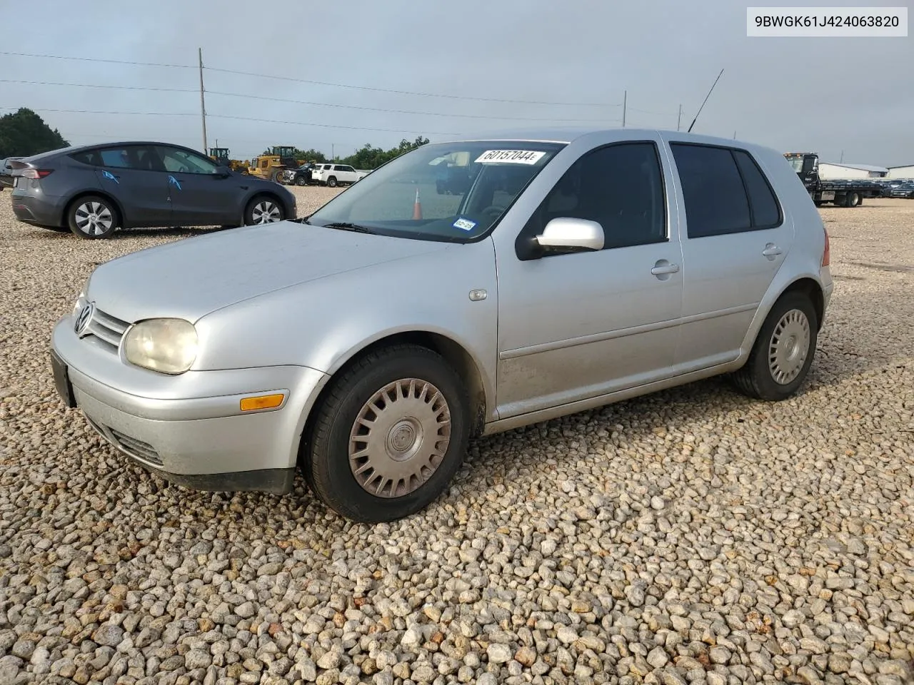 2002 Volkswagen Golf Gls VIN: 9BWGK61J424063820 Lot: 60157044