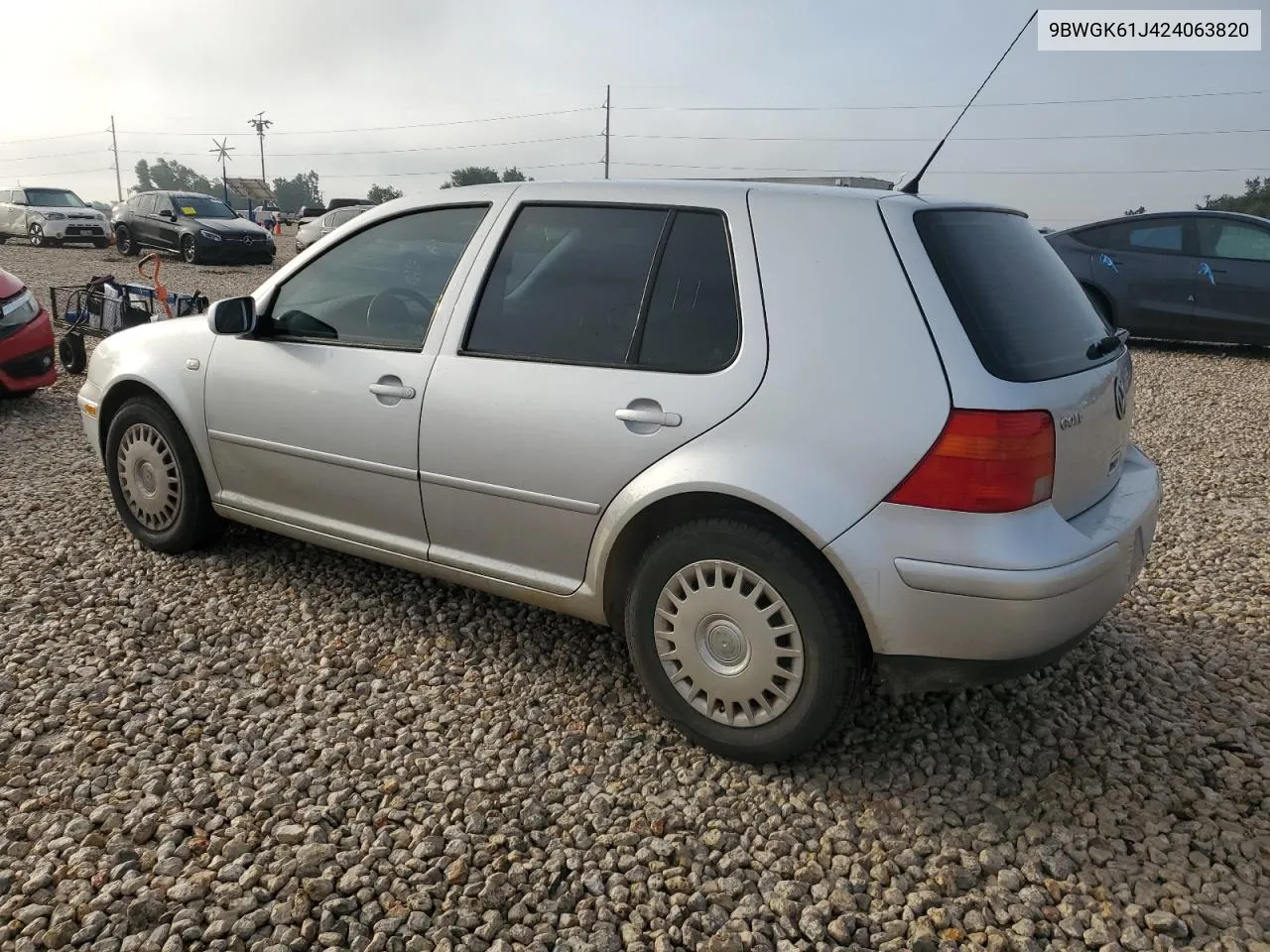 2002 Volkswagen Golf Gls VIN: 9BWGK61J424063820 Lot: 60157044