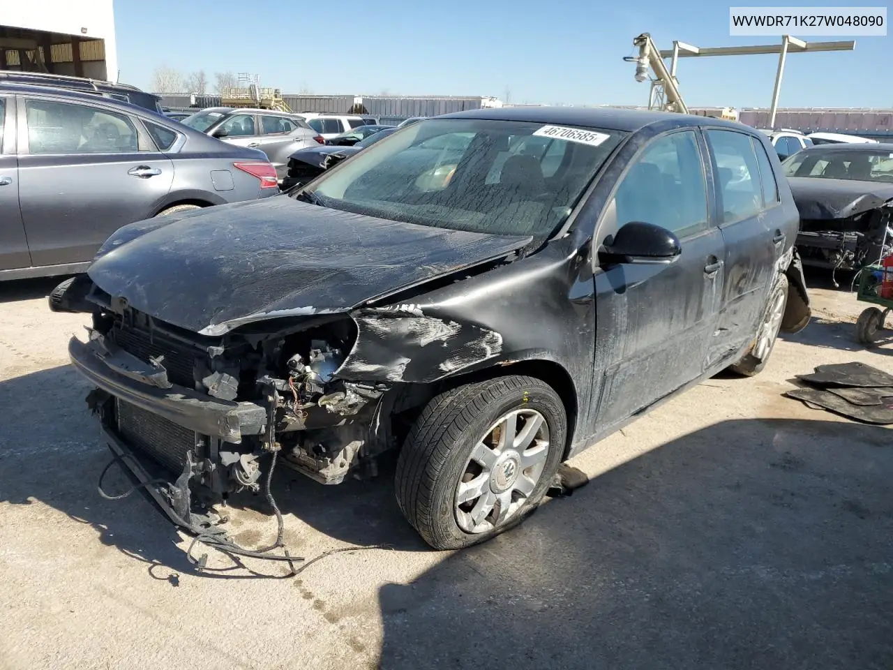 2007 Volkswagen Rabbit VIN: WVWDR71K27W048090 Lot: 46706585