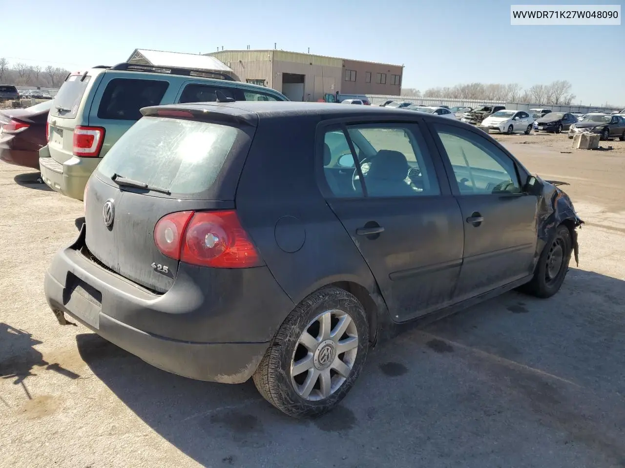 2007 Volkswagen Rabbit VIN: WVWDR71K27W048090 Lot: 46706585