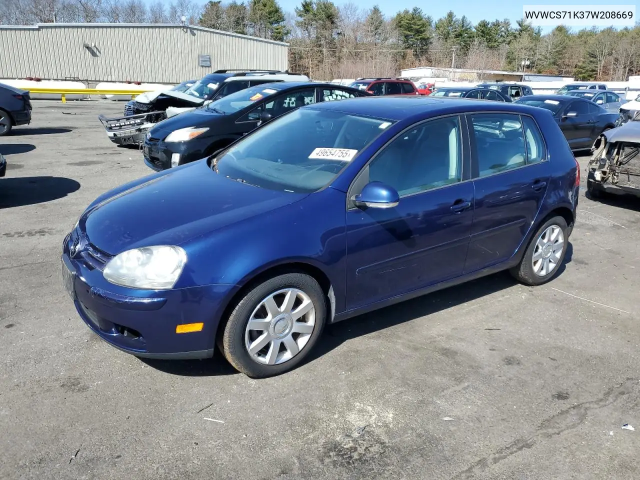 2007 Volkswagen Rabbit VIN: WVWCS71K37W208669 Lot: 49654755