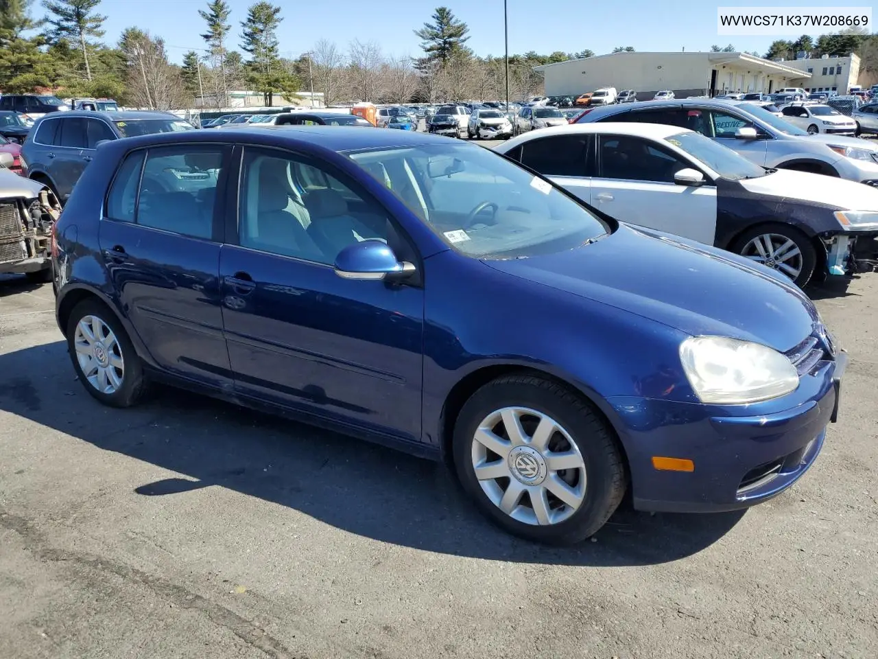 2007 Volkswagen Rabbit VIN: WVWCS71K37W208669 Lot: 49654755