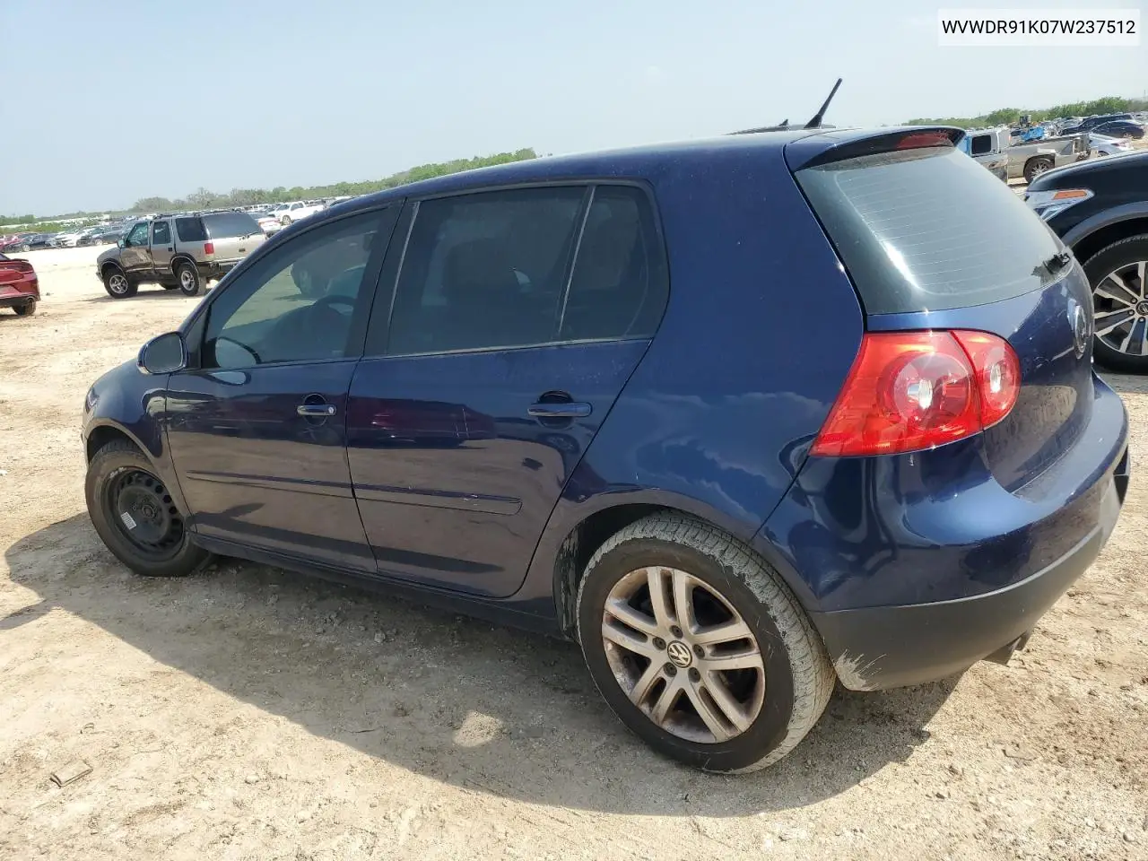 2007 Volkswagen Rabbit VIN: WVWDR91K07W237512 Lot: 50466105