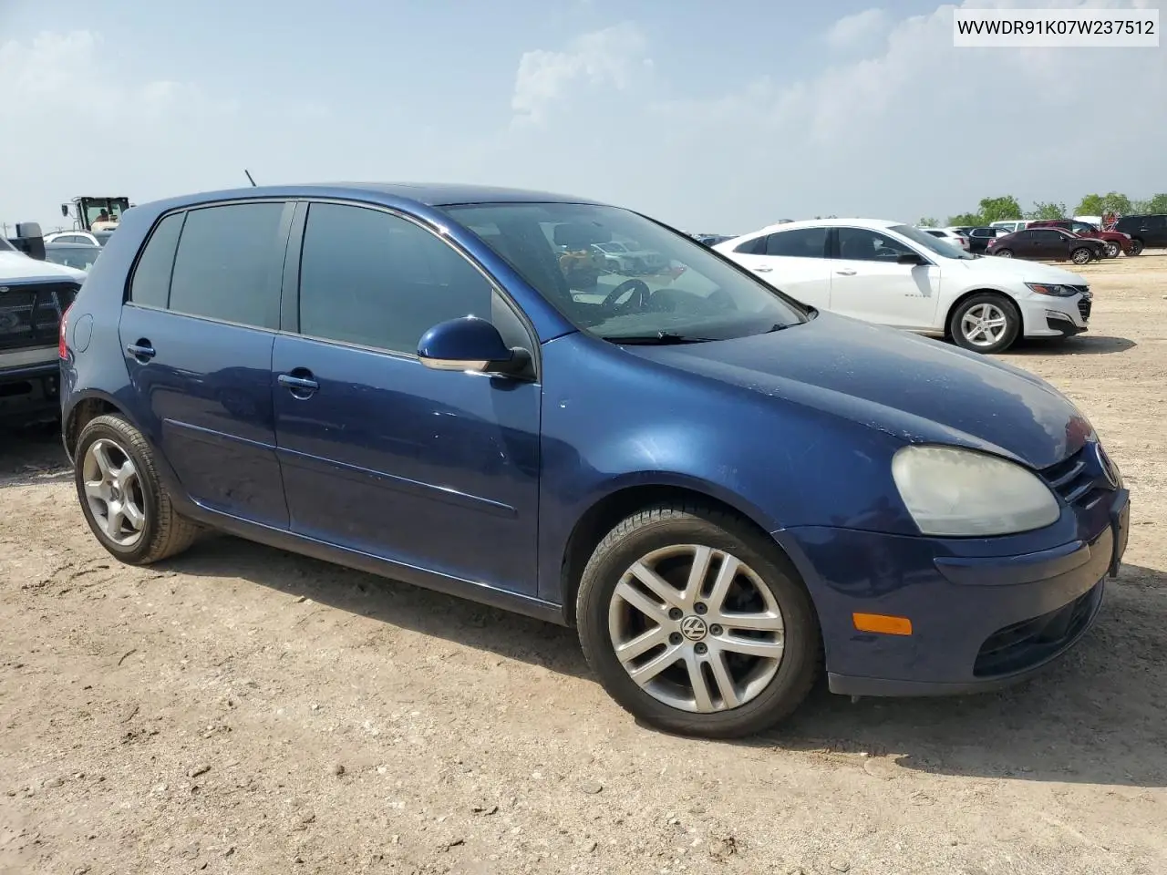2007 Volkswagen Rabbit VIN: WVWDR91K07W237512 Lot: 50466105