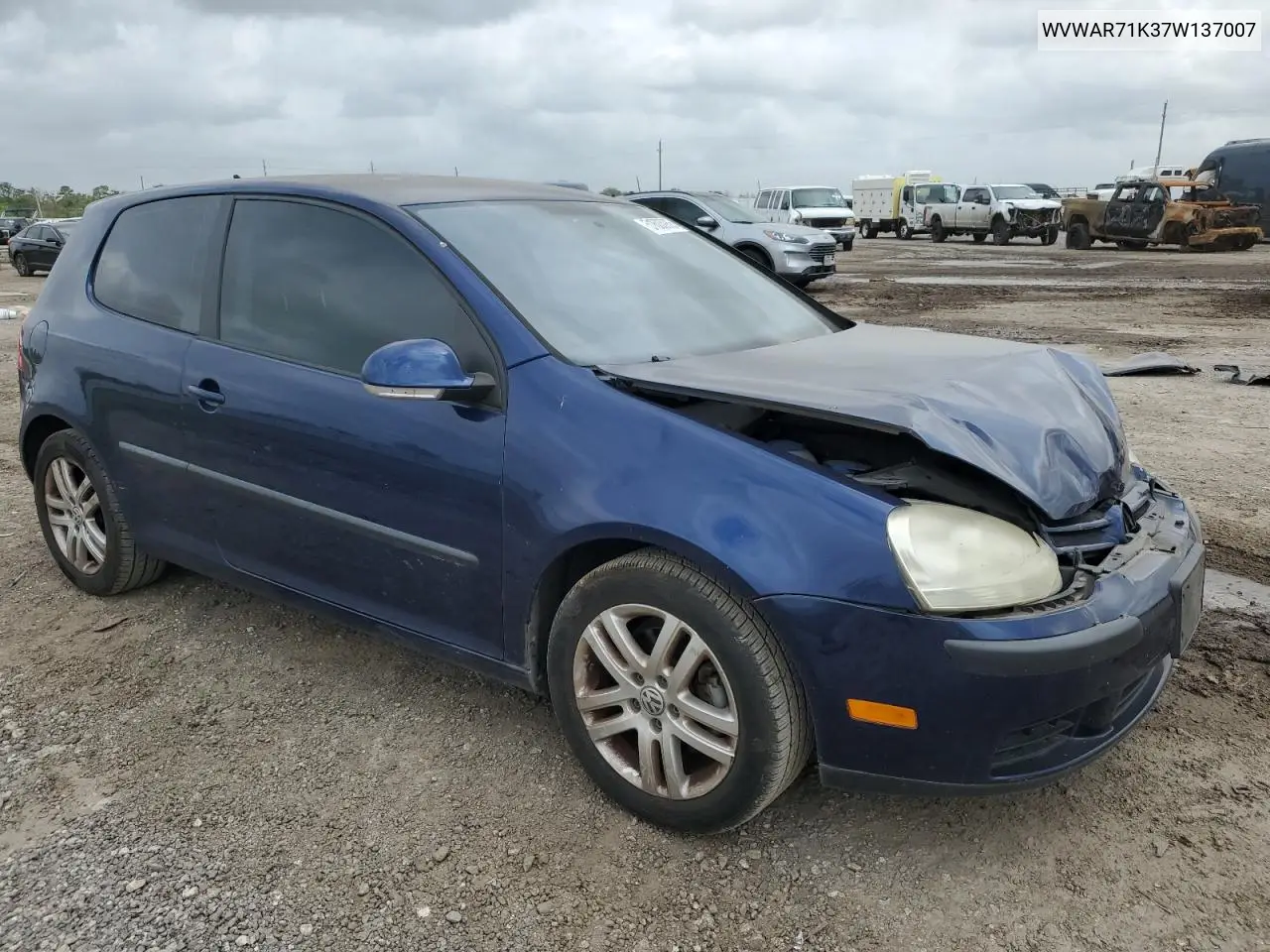 2007 Volkswagen Rabbit VIN: WVWAR71K37W137007 Lot: 51603935