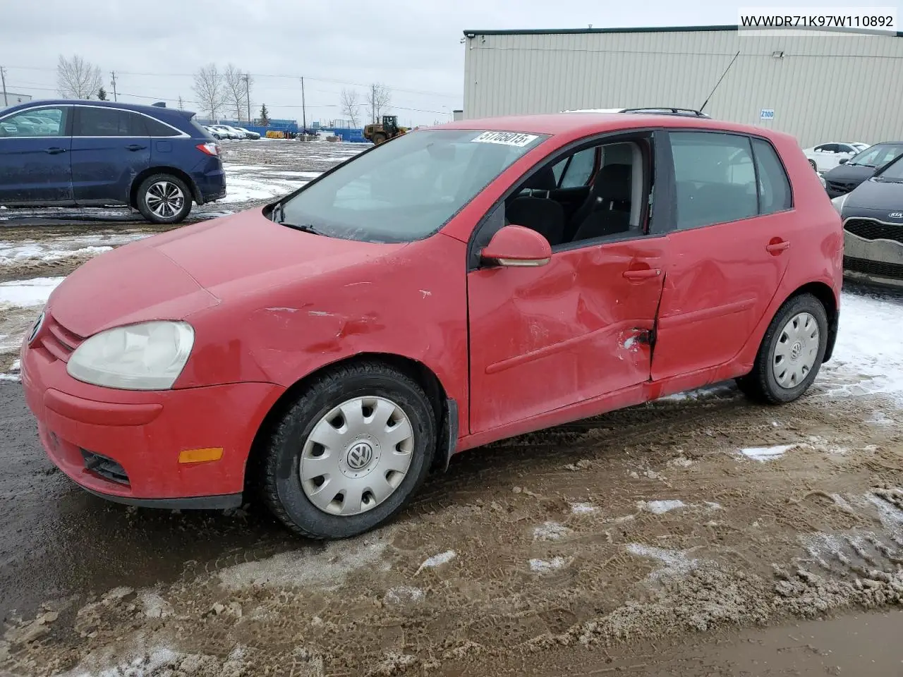 2007 Volkswagen Rabbit VIN: WVWDR71K97W110892 Lot: 51705015