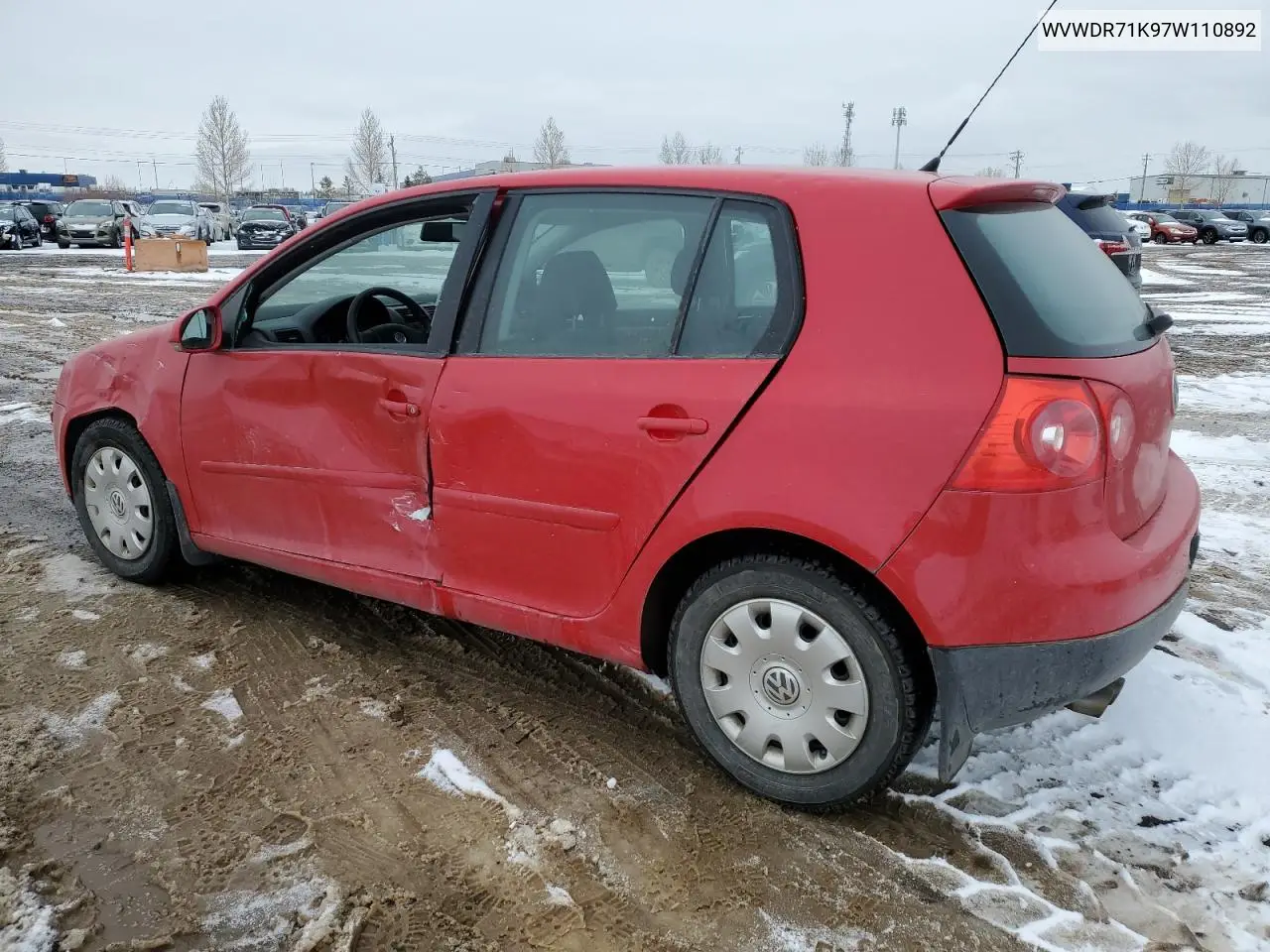 2007 Volkswagen Rabbit VIN: WVWDR71K97W110892 Lot: 51705015