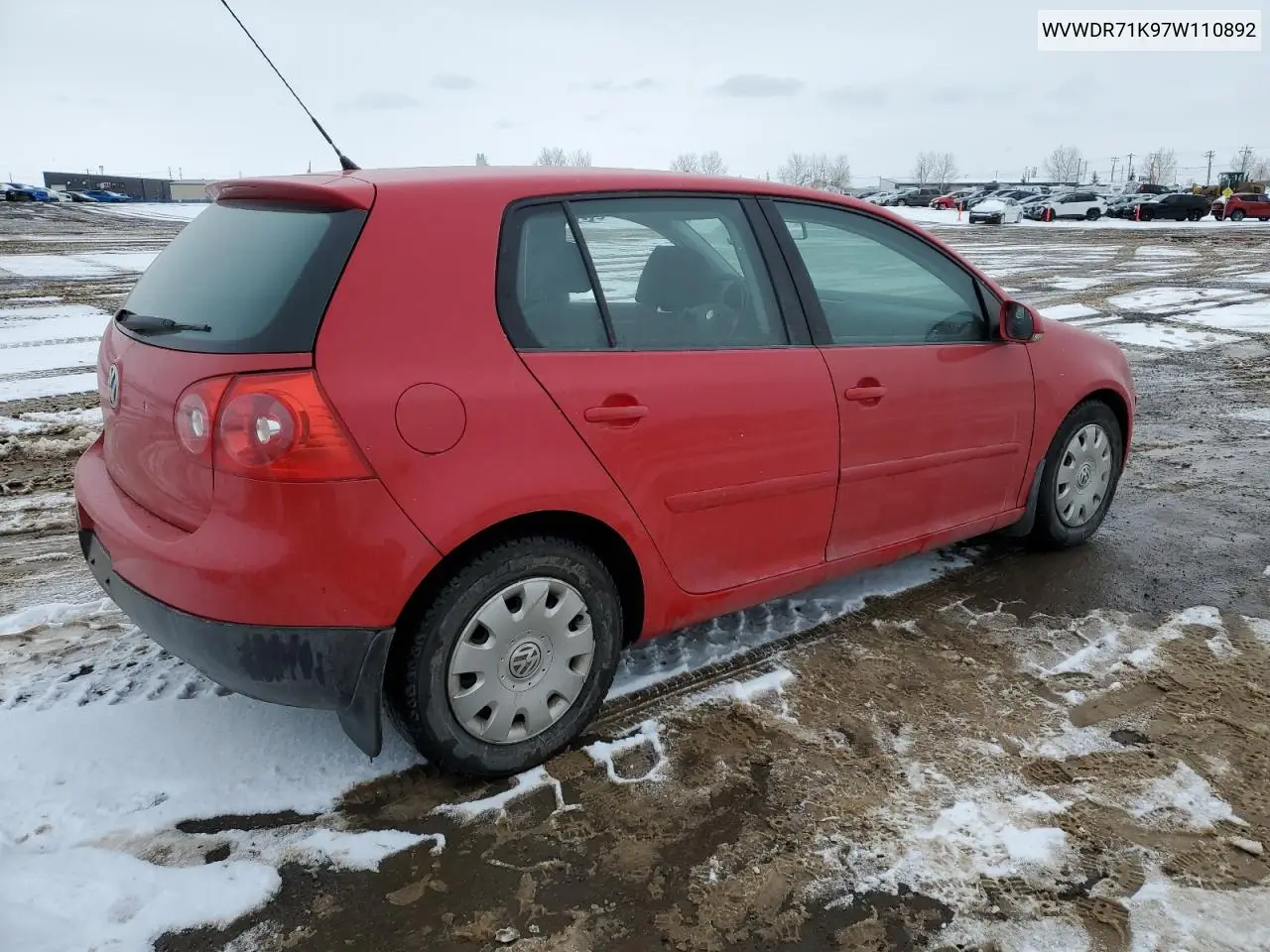 2007 Volkswagen Rabbit VIN: WVWDR71K97W110892 Lot: 51705015