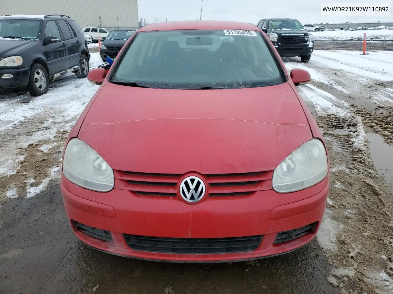 2007 Volkswagen Rabbit VIN: WVWDR71K97W110892 Lot: 51705015