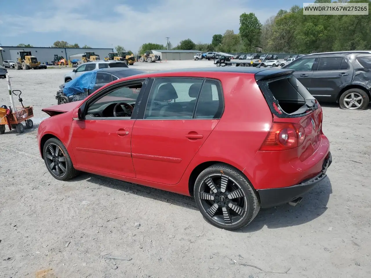 2007 Volkswagen Rabbit VIN: WVWDR71K67W275265 Lot: 53655835